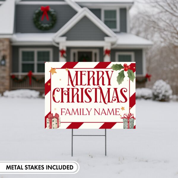 Family Christmas Yard Sign Thumbnail